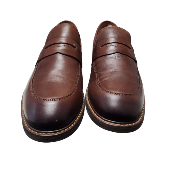 New Florsheim Leather Moc Toe Chalet Penny Loafer in Chestnut Brown main image 6